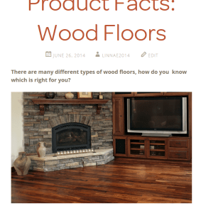 Product Facts: Wood&nbsp;Floors